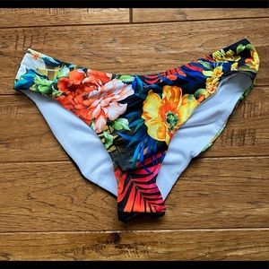 Floral Print Low Rise Bikini Bottom in Small